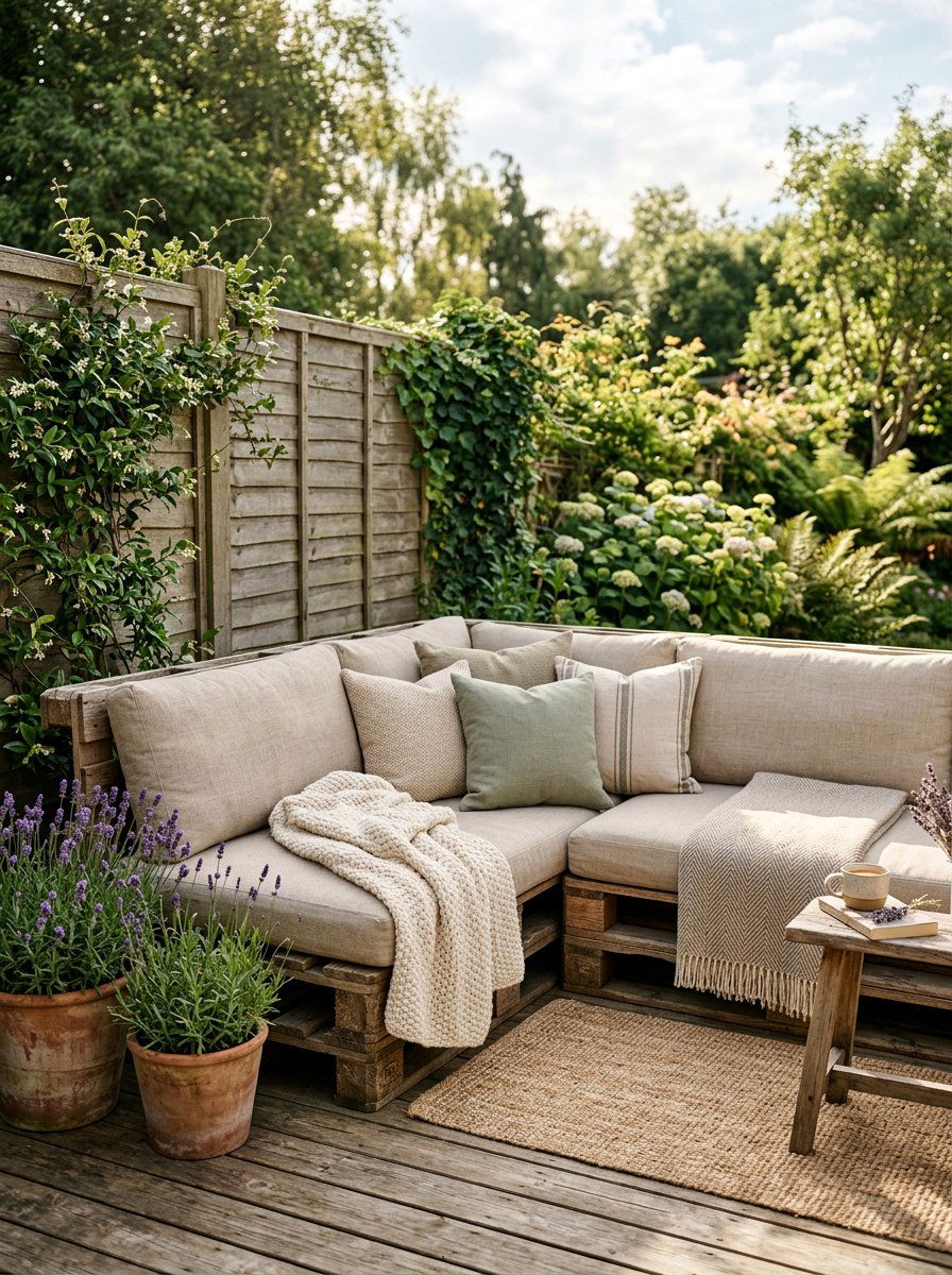 Corner Pallet Couch - 25 Pallet Outdoor Sofa Ideas