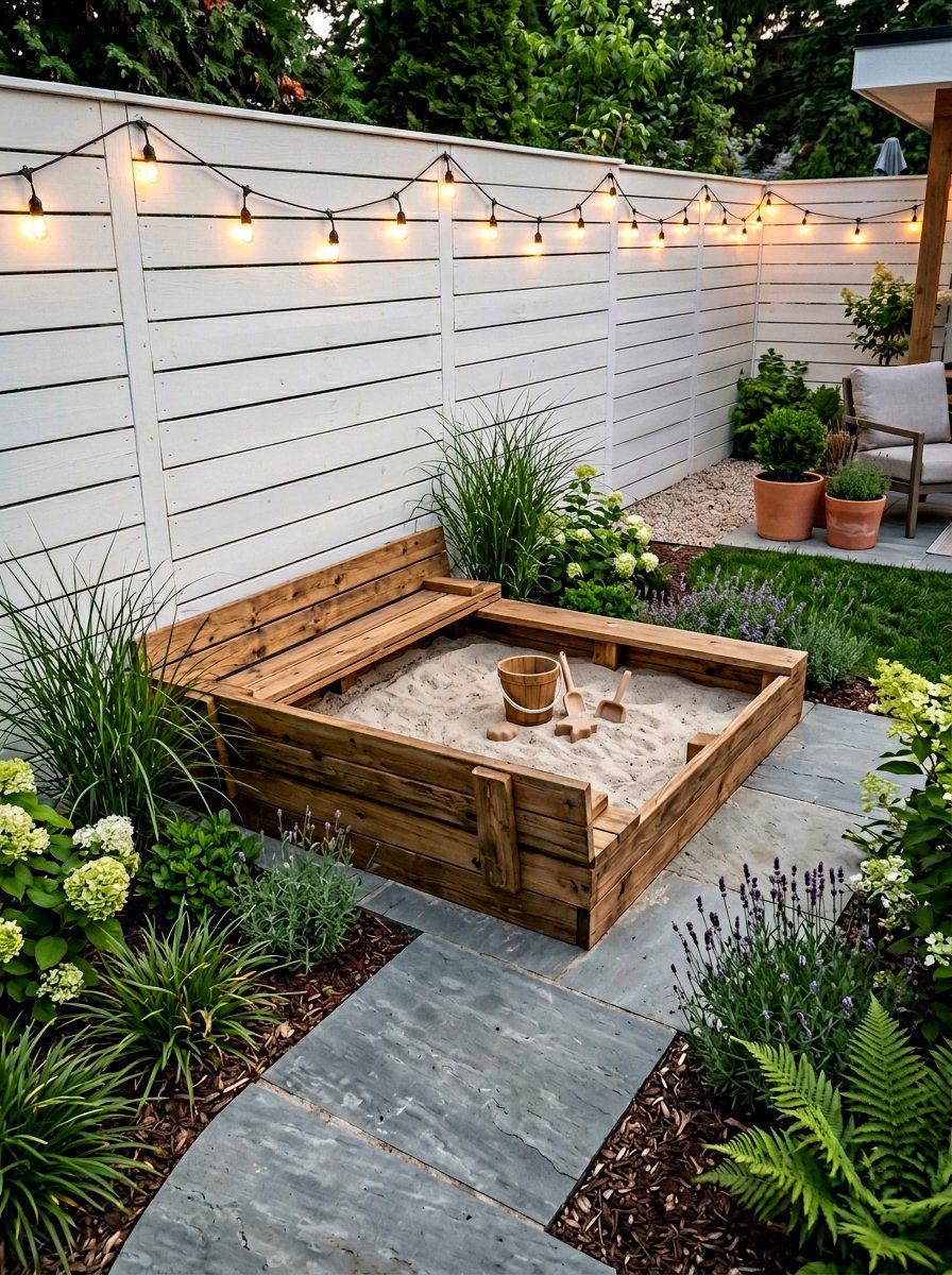 Corner Pallet Sandbox - 25 Pallet Sandbox for Kids Ideas