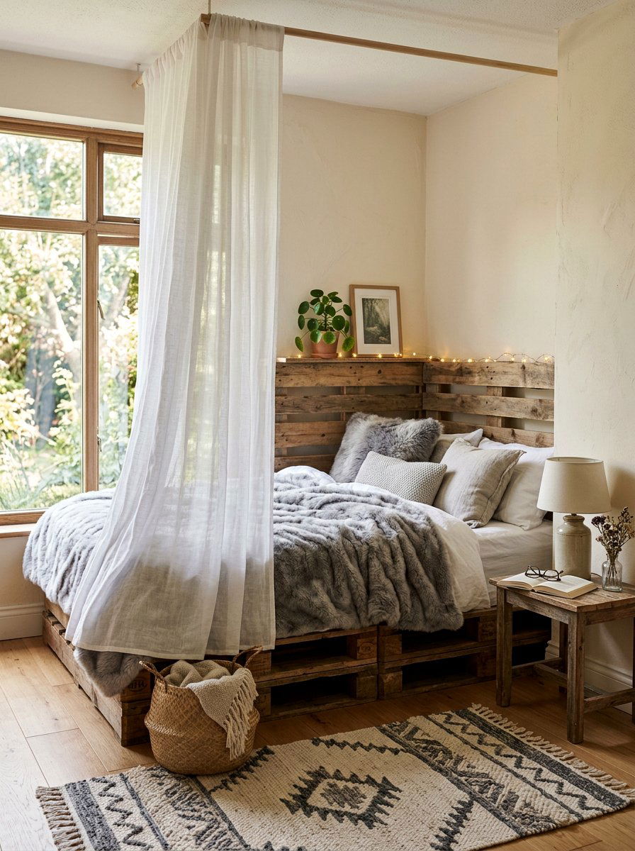 Corner pallet nook bed - 25 pallet cat bed ideas