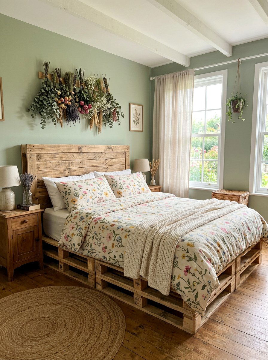 Cottagecore Bed Frame - 25 Pallet toddler bed ideas