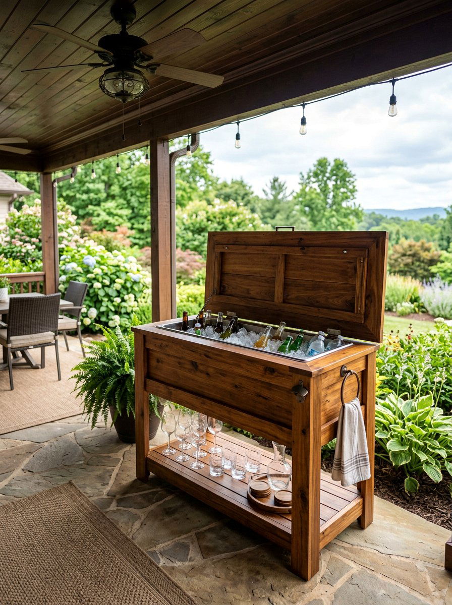 Covered Patio Cooler - 25 Pallet Outdoor Cooler Stand Ideas