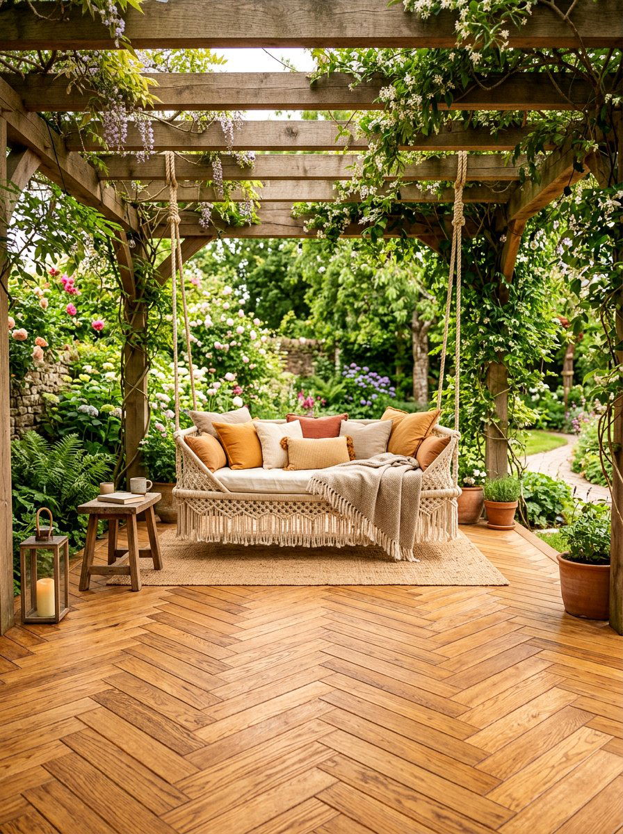 Covered Wood Patio Floor - 25 Pallet Patio Flooring Ideas