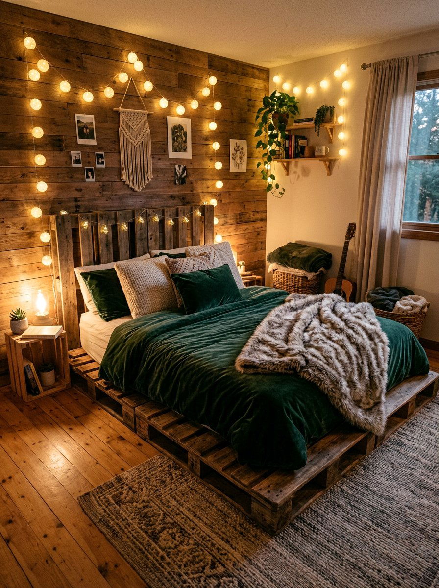 Cozy Pallet Bed - 25 Pallet bed ideas for teenagers