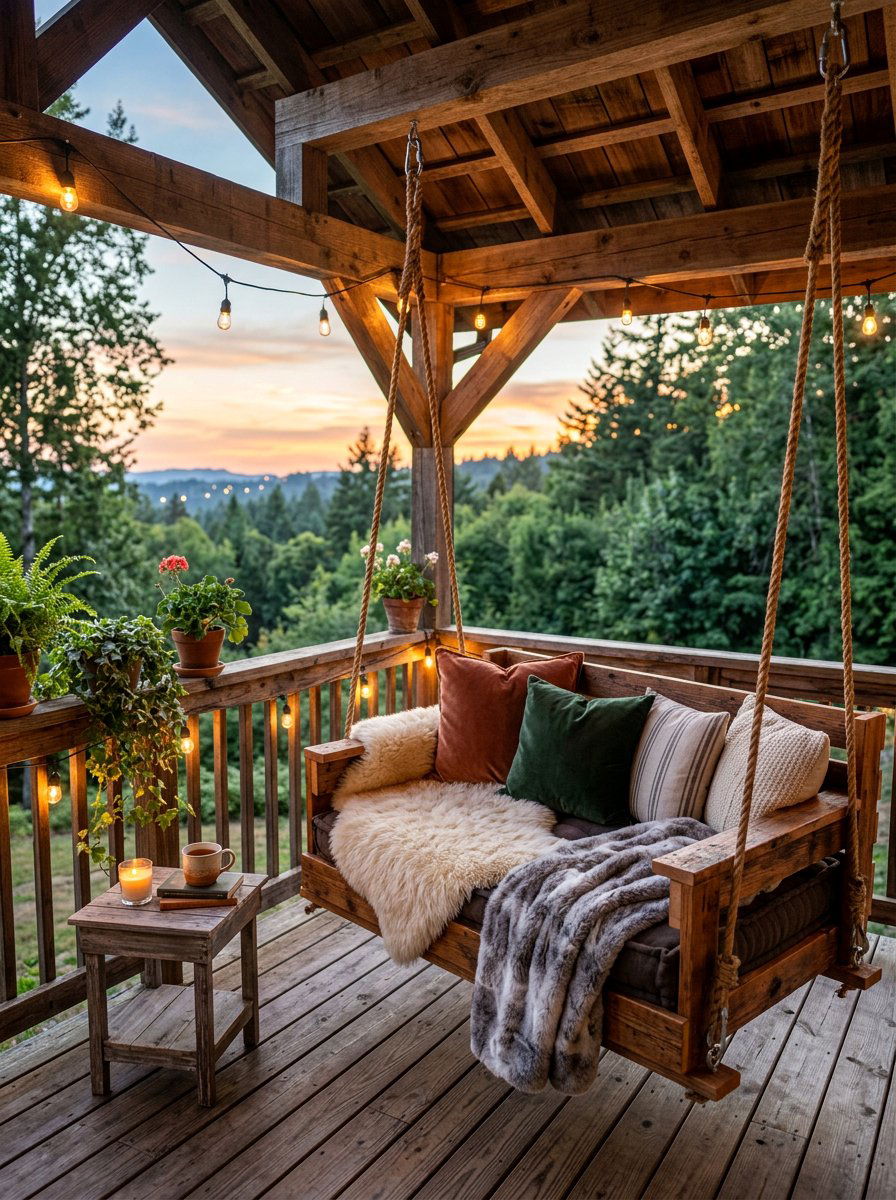 Cozy Pallet Swing - 25 Pallet Swing for Porch Ideas