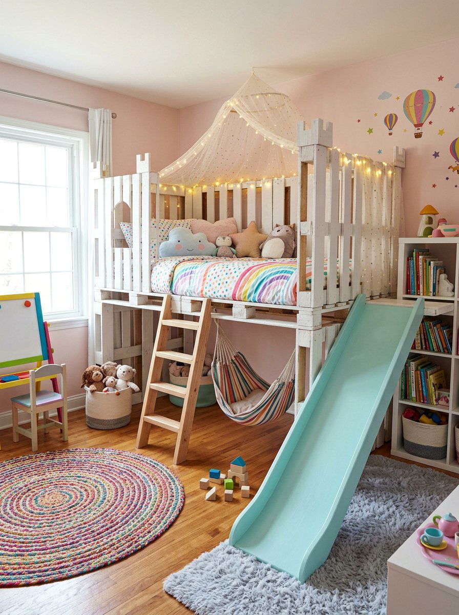 Creative pallet bed - 25 Pallet bed ideas for girls room