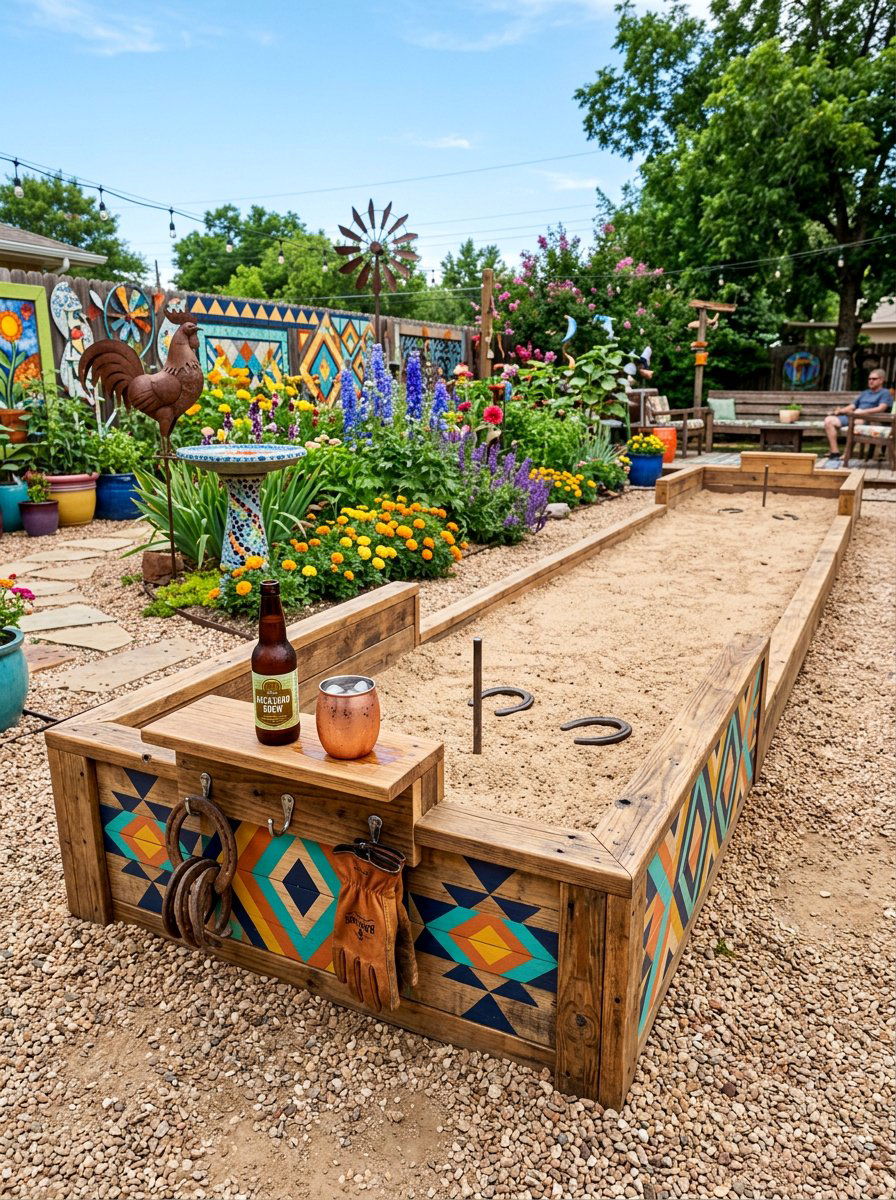 Custom Wood Horseshoe Pit - 25 Pallet Horseshoe Pit Frame Ideas