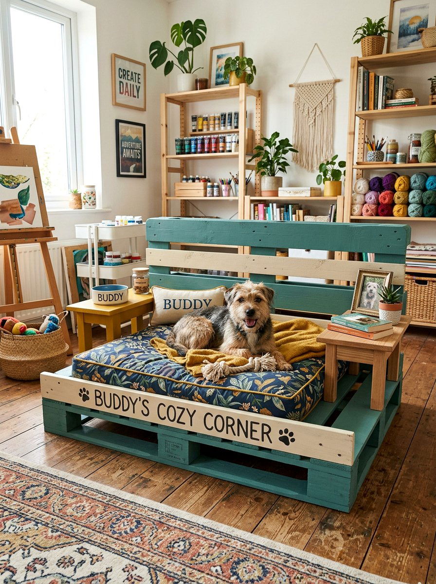 Customized Pallet Pet Bed - 25 pallet bed for dogs