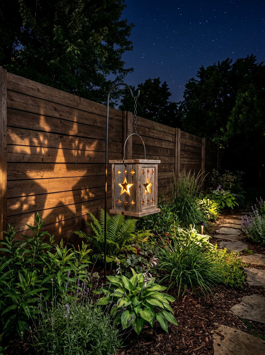 Cutout Pallet Lantern - 25 Pallet Lantern for Garden Ideas