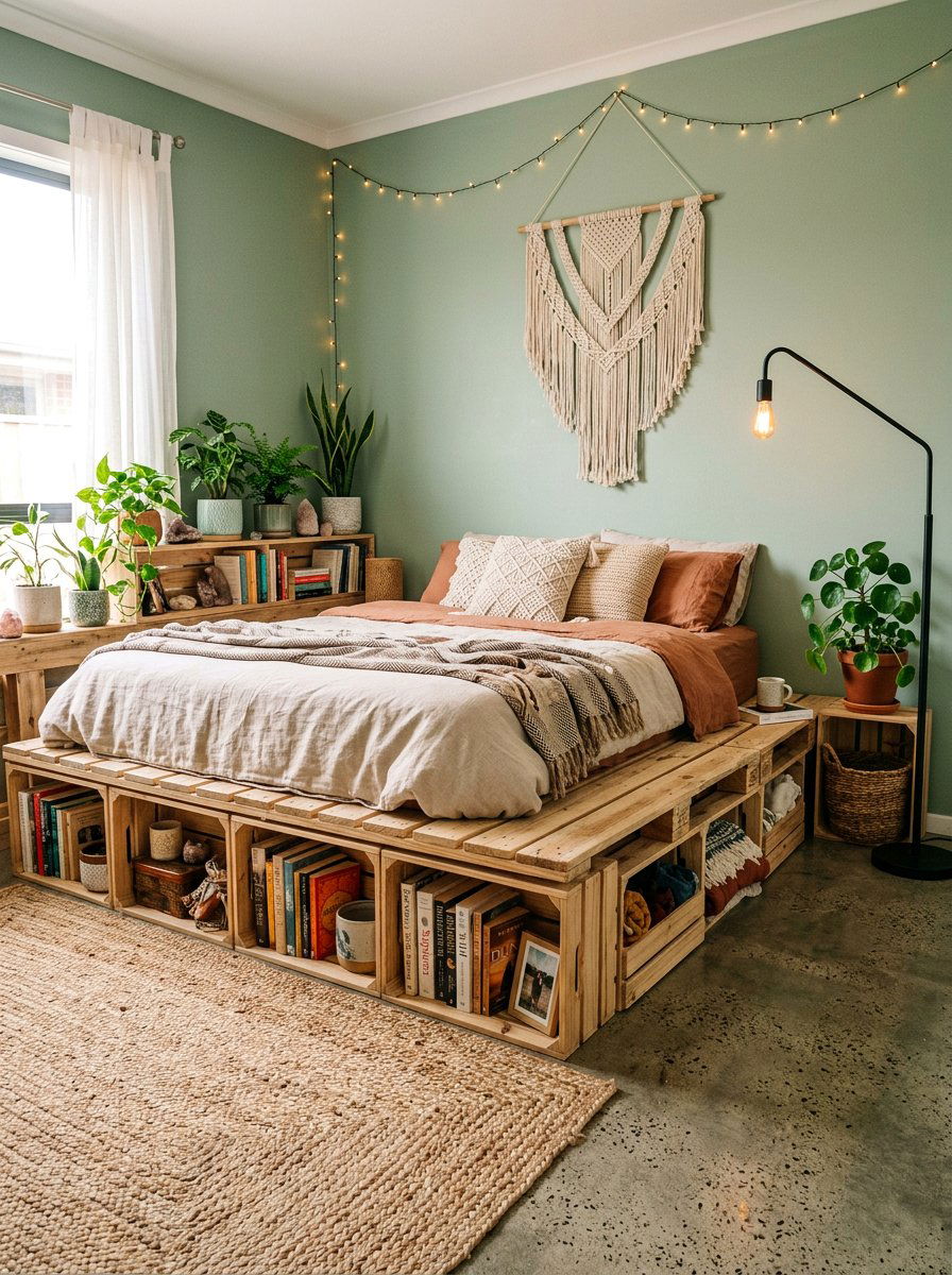 DIY Pallet Bed Storage - 25 Pallet Bed with Storage ideas