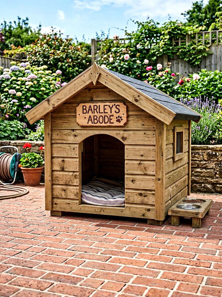 DIY Wooden Kennel - 25 pallet dog house ideas