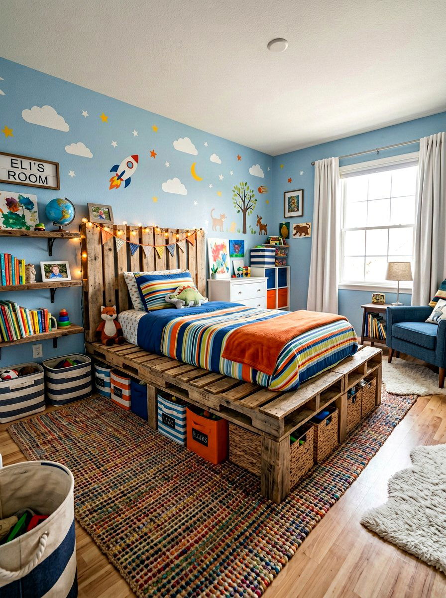 DIY kids pallet bed frame - 25 Pallet Bed ideas for Kids