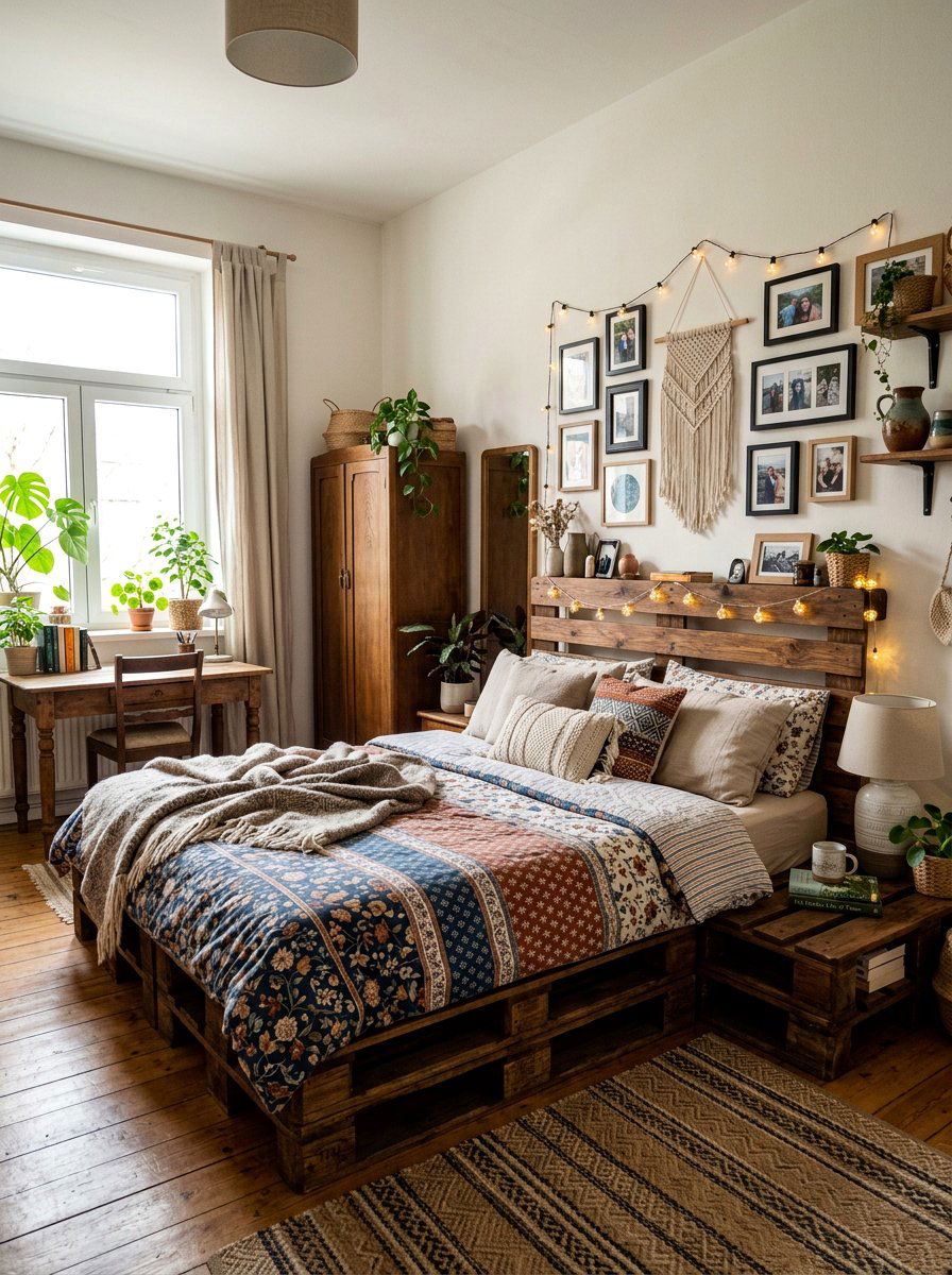 DIY pallet bed double - 25 Double pallet bed ideas