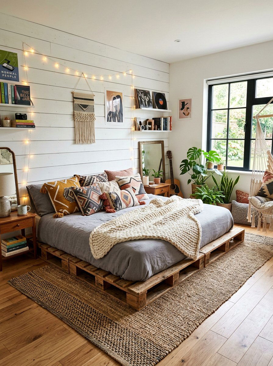 Daybed Pallet Bed - 25 Pallet bed ideas for teenagers
