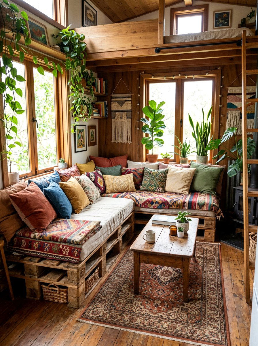 Daybed Pallet Setup - 25 Pallet bed ideas for tiny house