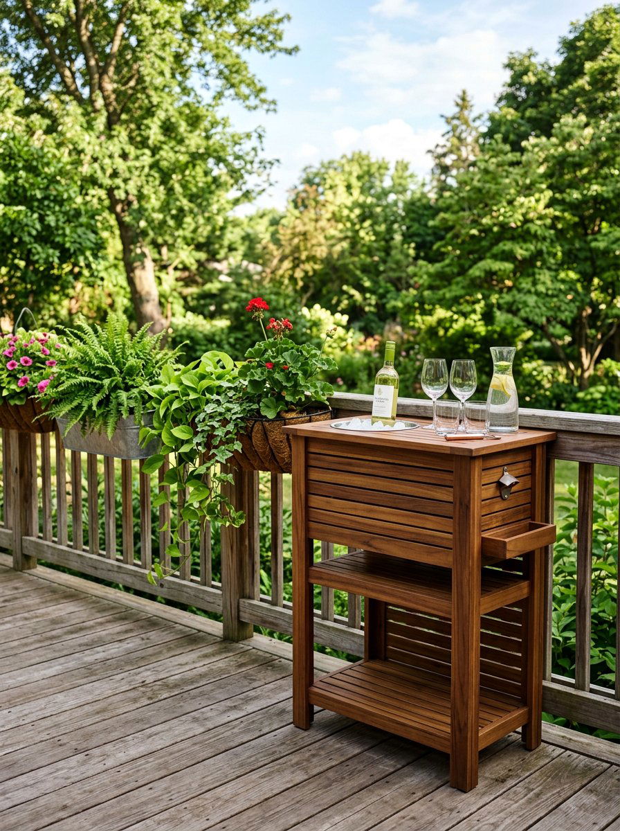 Deck Beverage Console - 25 Pallet Outdoor Cooler Stand Ideas