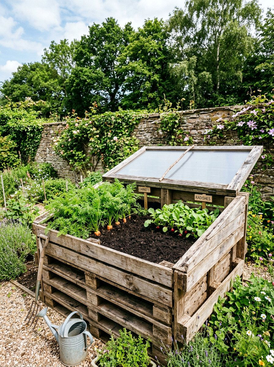 Deep pallet cold frame container - 25 Pallet Cold Frame for Garden Ideas