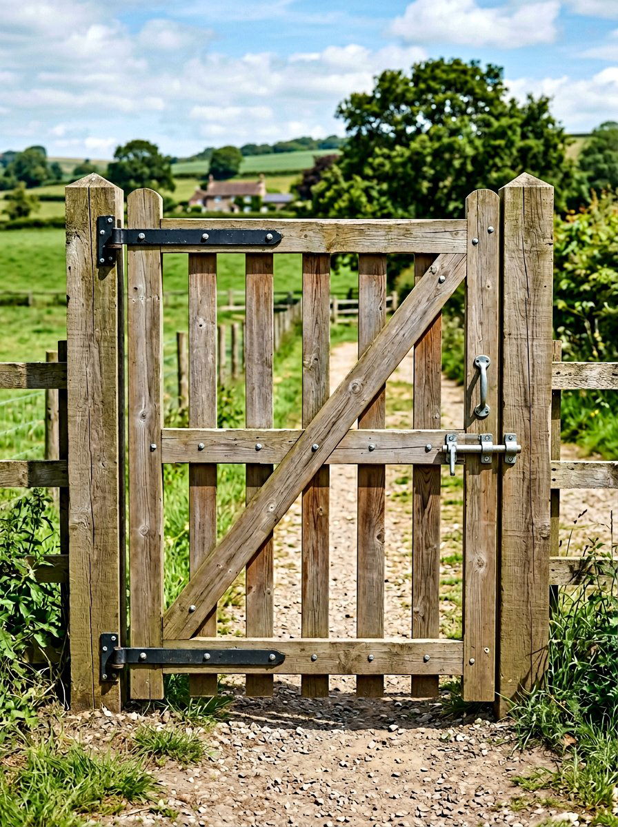 Diagonal brace pallet gate - 25 Pallet Garden Gate Ideas
