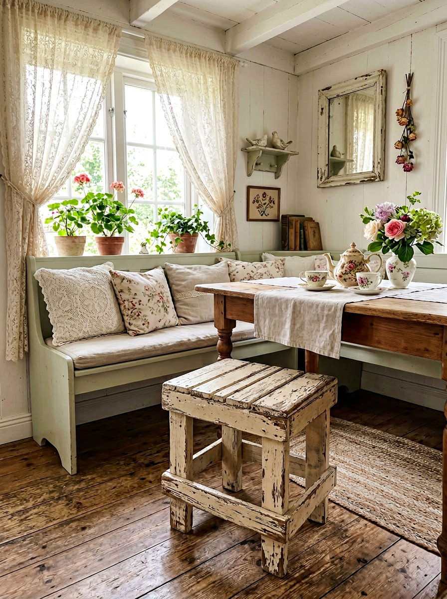 Distressed Finish Pallet Stool - 25 Pallet Bar Stools Ideas