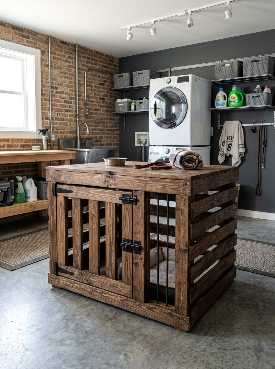 Dog Crate Built from Pallets - 25 pallet bed for dogs