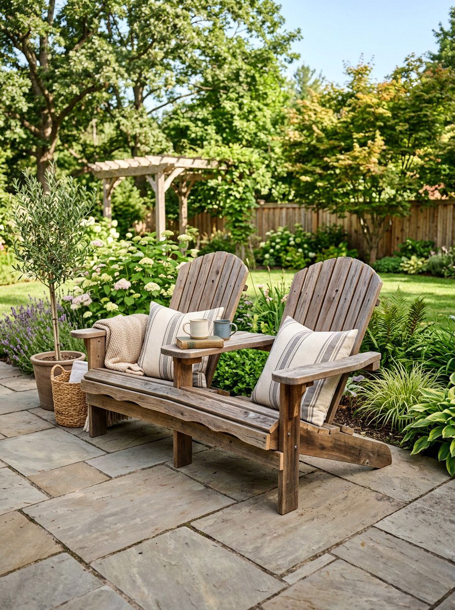 Double Adirondack Chair - 25 Pallet Adirondack Chair Ideas