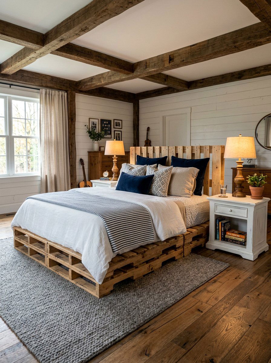 Double Pallet Bed - 25 Pallet bed ideas for teenagers