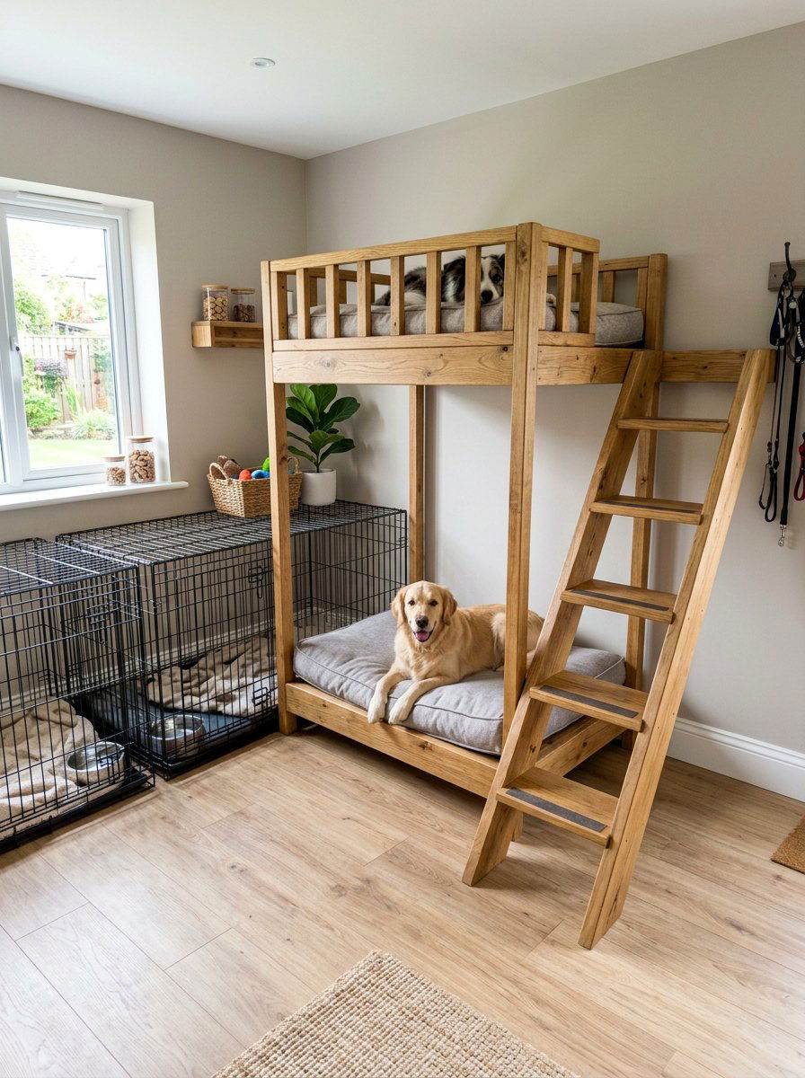 Double Pallet Dog Bed - 25 pallet dog bed ideas
