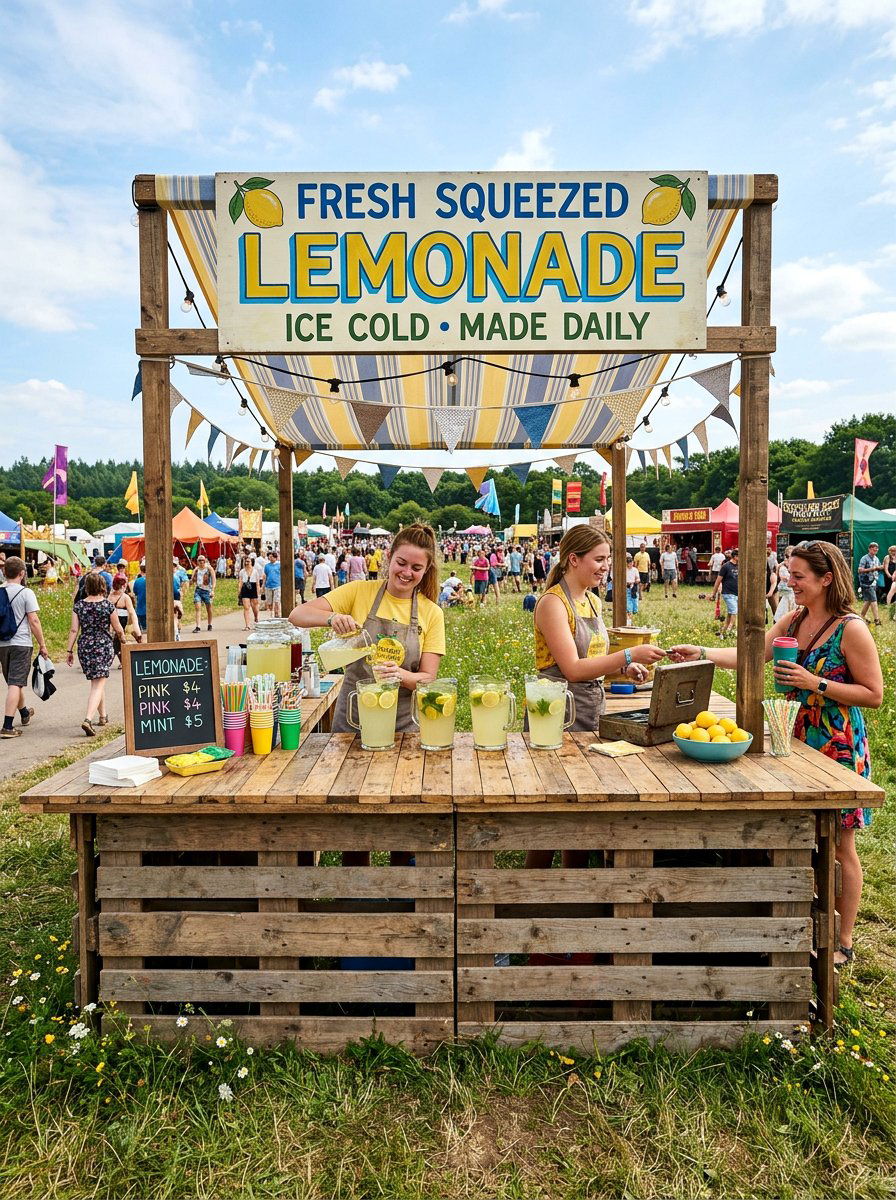 Double Pallet Lemonade Stand - 25 Pallet Lemonade Stand Ideas