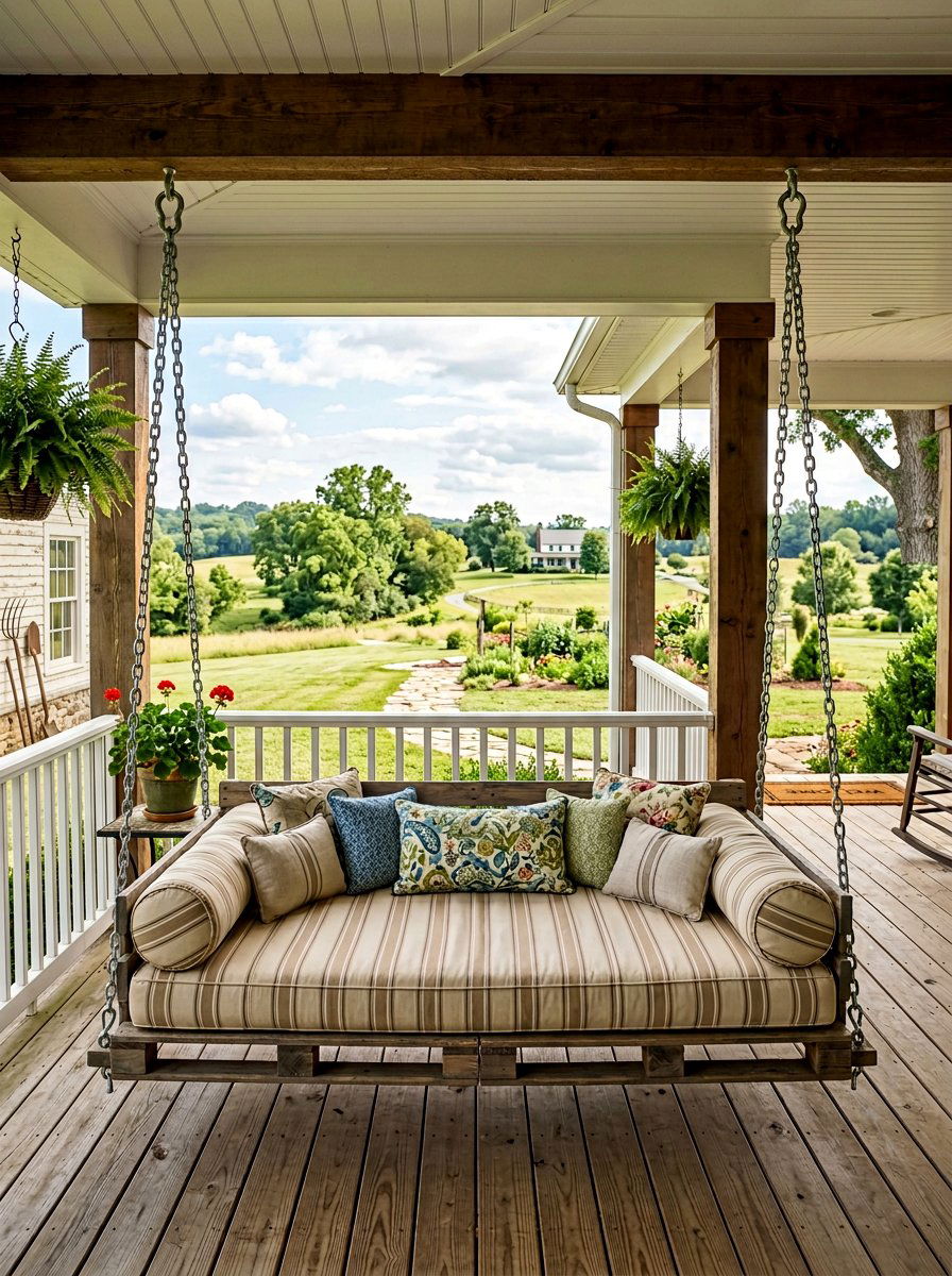 Double Pallet Swing - 25 Pallet Swing for Porch Ideas