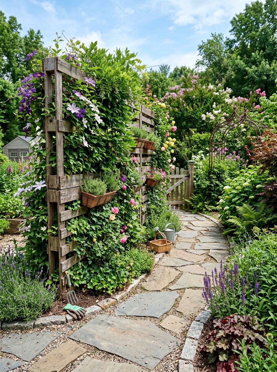 Double Sided Pallet Trellis - 25 Pallet Trellis for Climbing Plants Ideas