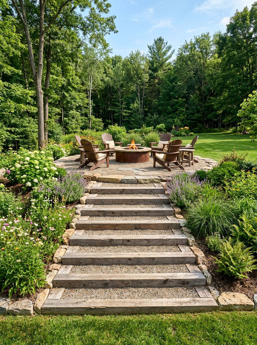 Double Wide Pallet Steps - 25 Pallet Staircase for Garden Ideas