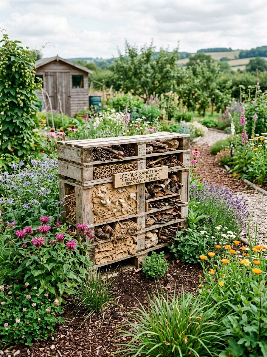 Eco friendly pallet bug sanctuary - 25 Pallet Insect Hotel Ideas