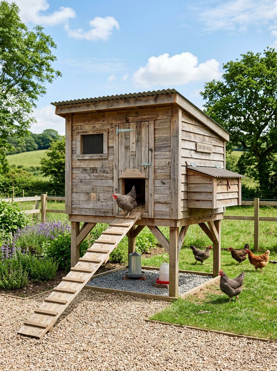 Elevated Pallet Chicken Coop - 25 Pallet Chicken Coop Ideas