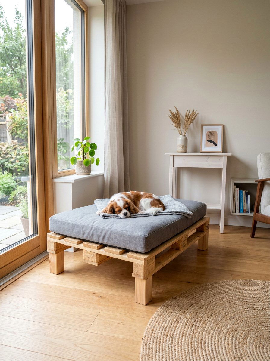 Elevated Pallet Pet Bed - 25 pallet bed for dogs