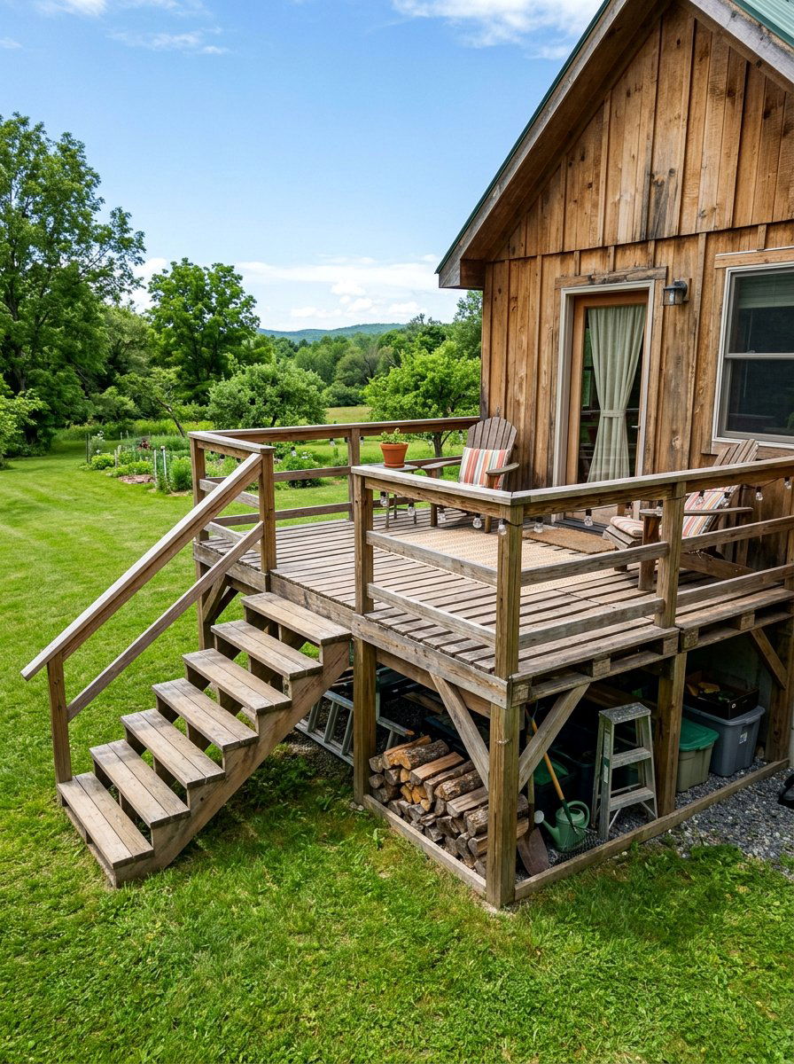 Elevated Pallet Porch - 25 Pallet Deck for Backyard Ideas