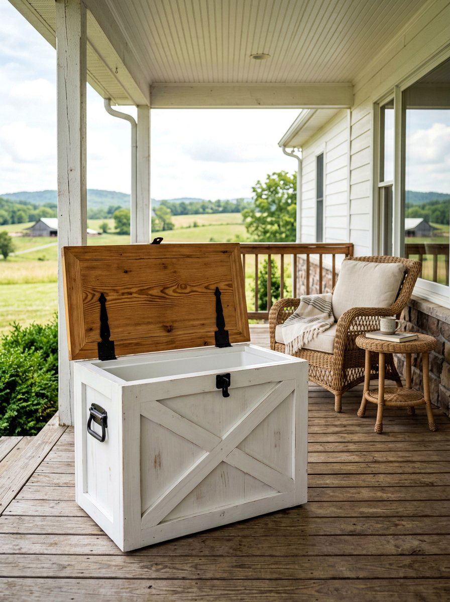 Farmhouse Cooler Box - 25 Pallet Outdoor Cooler Stand Ideas