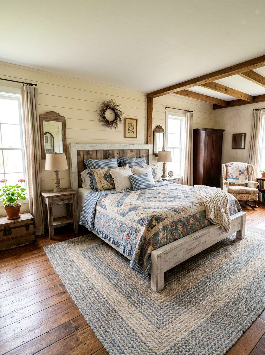 Farmhouse Pallet Bed - 25 California king pallet bed ideas