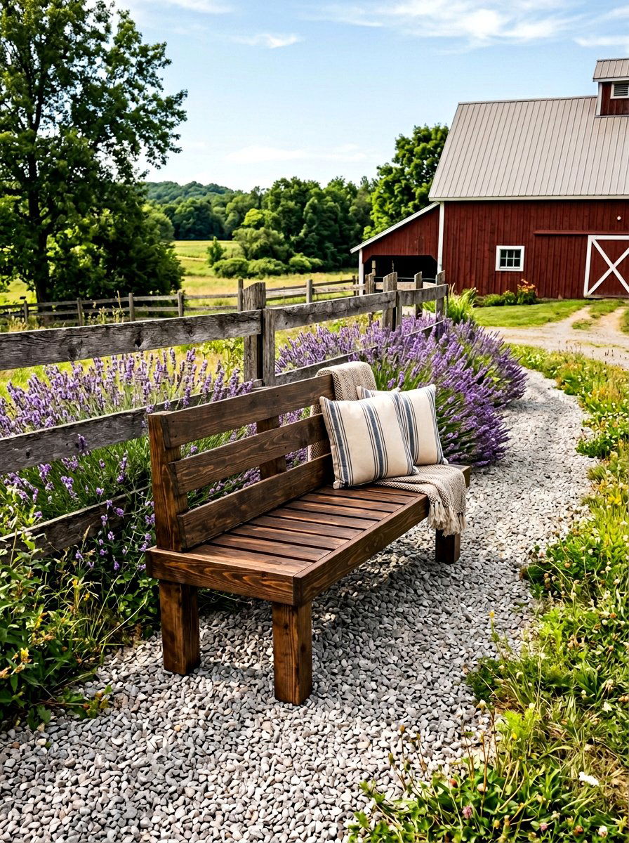 Farmhouse Pallet Seat - 25 Pallet Bench for Garden Ideas