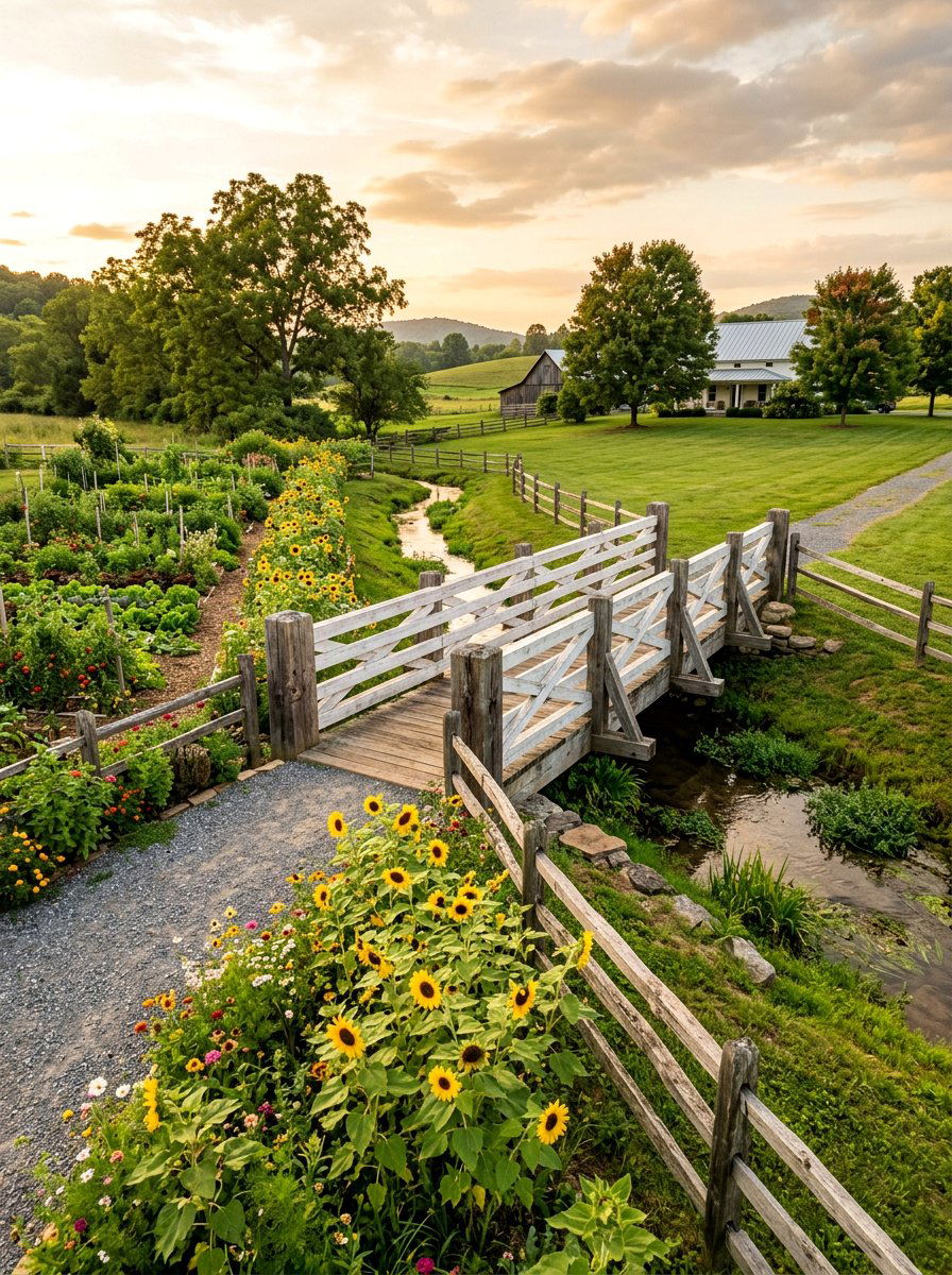Farmhouse Style Bridge - 25 Pallet Bridge for Garden Ideas