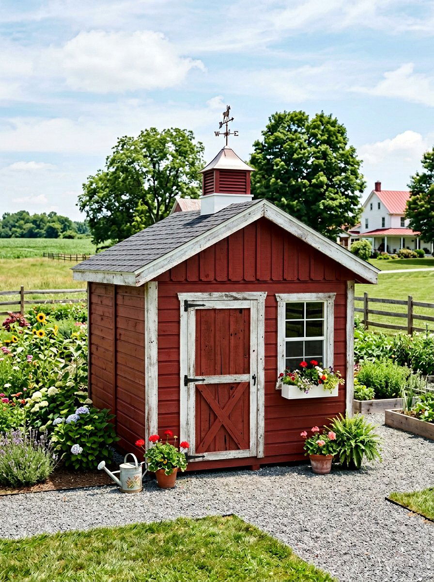 Farmhouse Style Pallet Shed - 25 Pallet Tool Shed Ideas