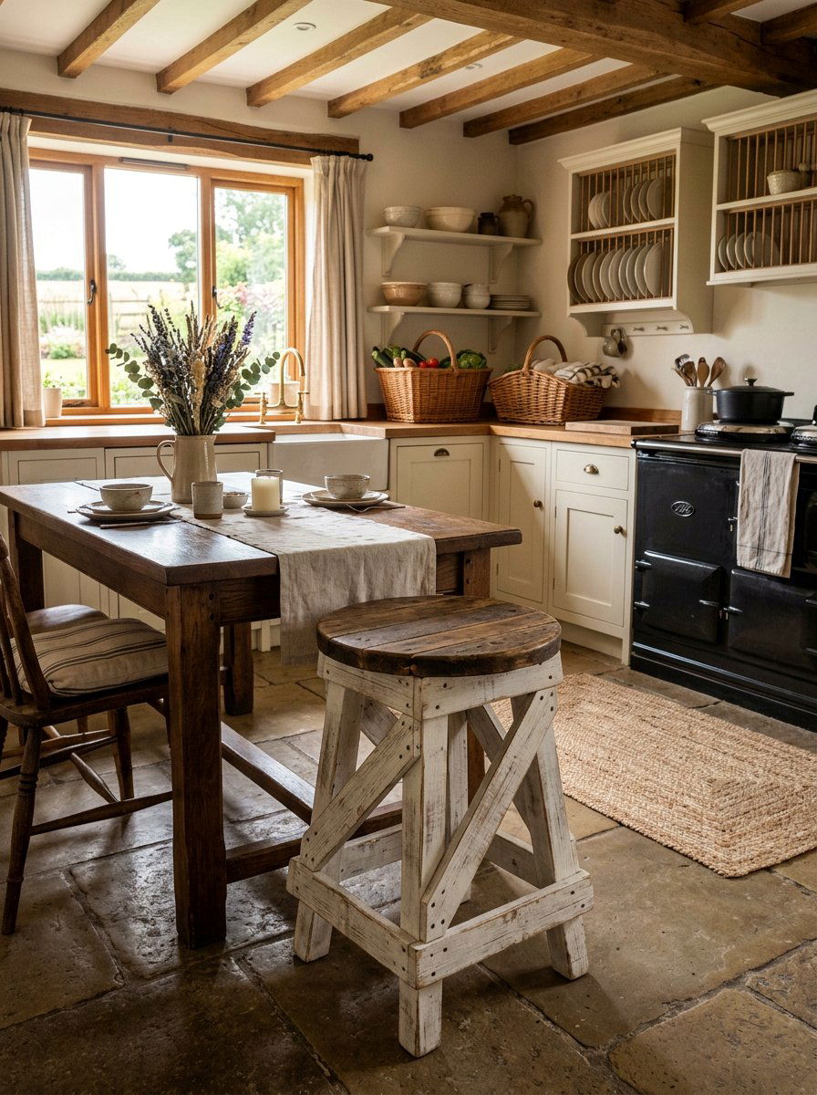 Farmhouse Style Pallet Stool - 25 Pallet Bar Stools Ideas