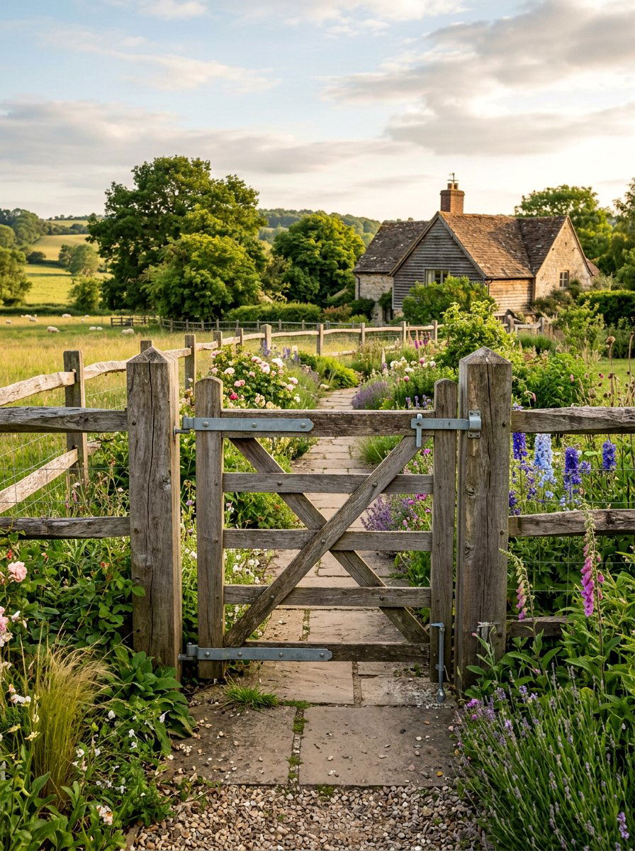 Farmhouse style garden gate - 25 Pallet Garden Gate Ideas