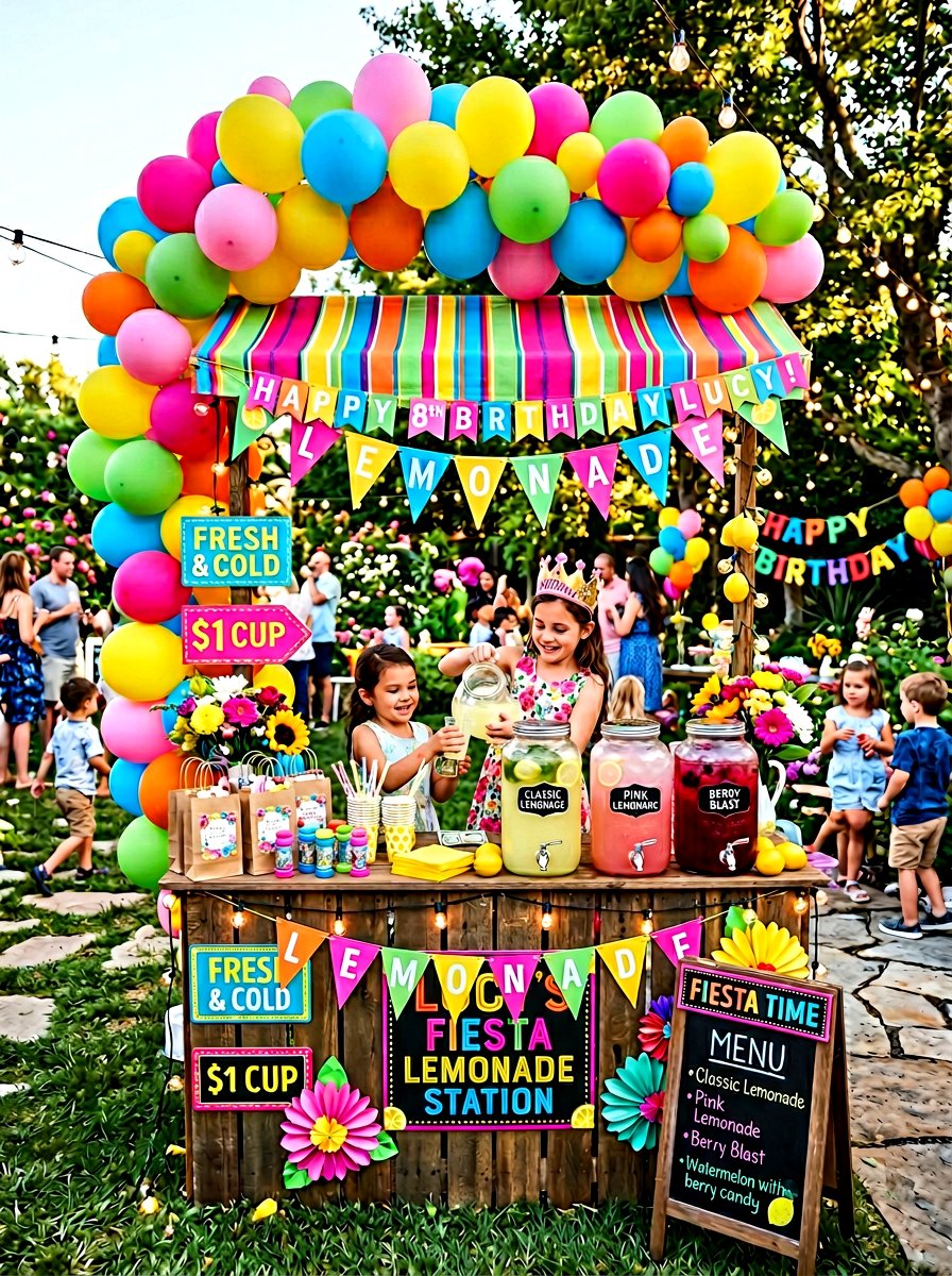 Festive Party Lemonade Stand - 25 Pallet Lemonade Stand Ideas