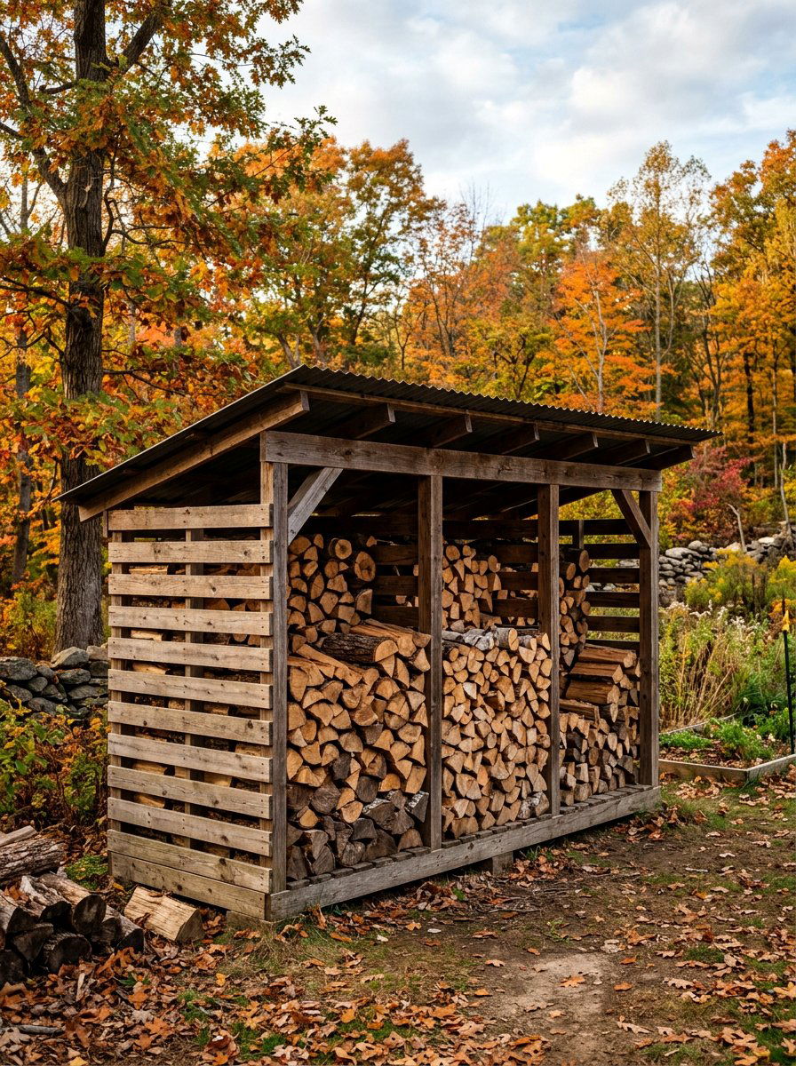 Firewood Storage Shed - 25 Pallet Garden Shed Ideas