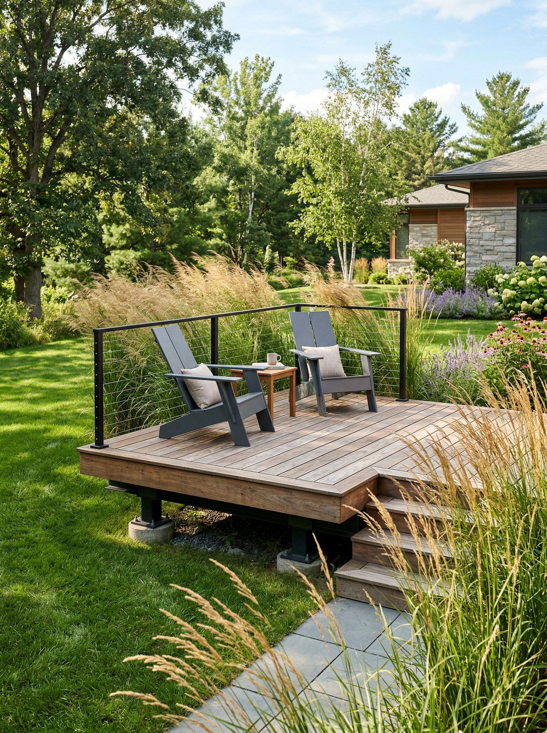 Floating Deck Corner - 25 private garden nook ideas