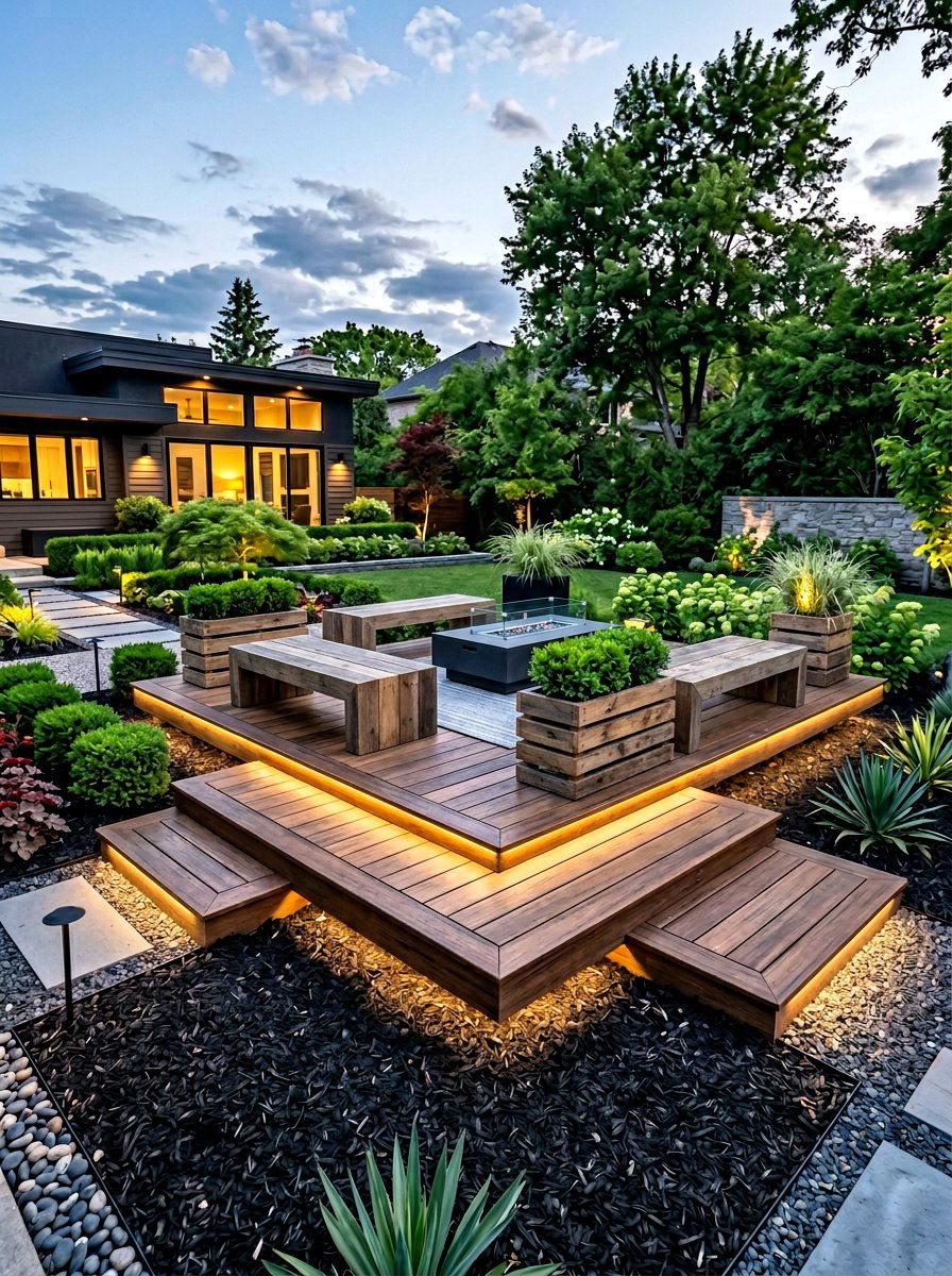 Floating Pallet Deck In Yard - 25 Pallet Deck for Backyard Ideas