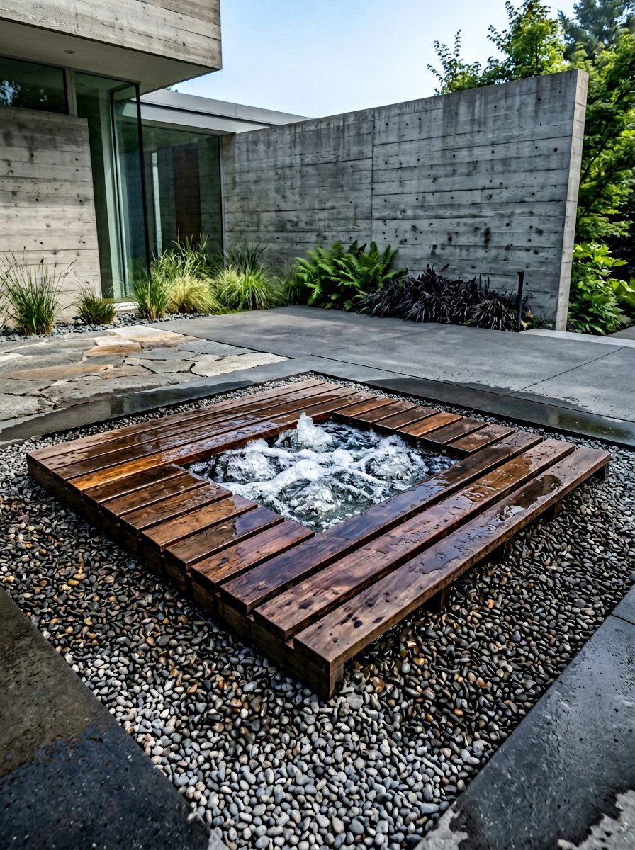 Floating Pallet Fountain Base - 25 Pallet Water Fountain Base Ideas