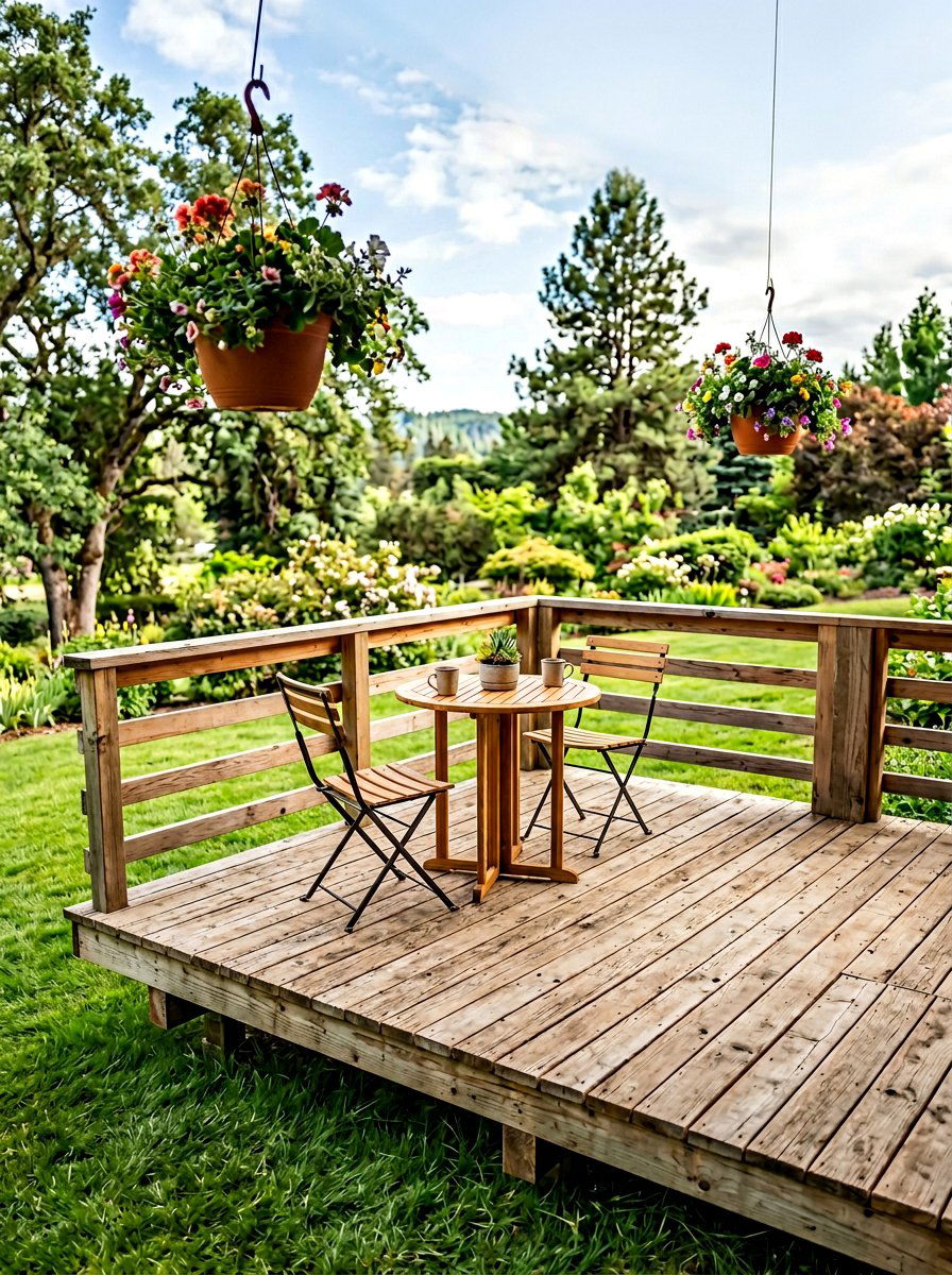 Floating Wood Deck Over Grass - 25 Pallet Patio Flooring Ideas