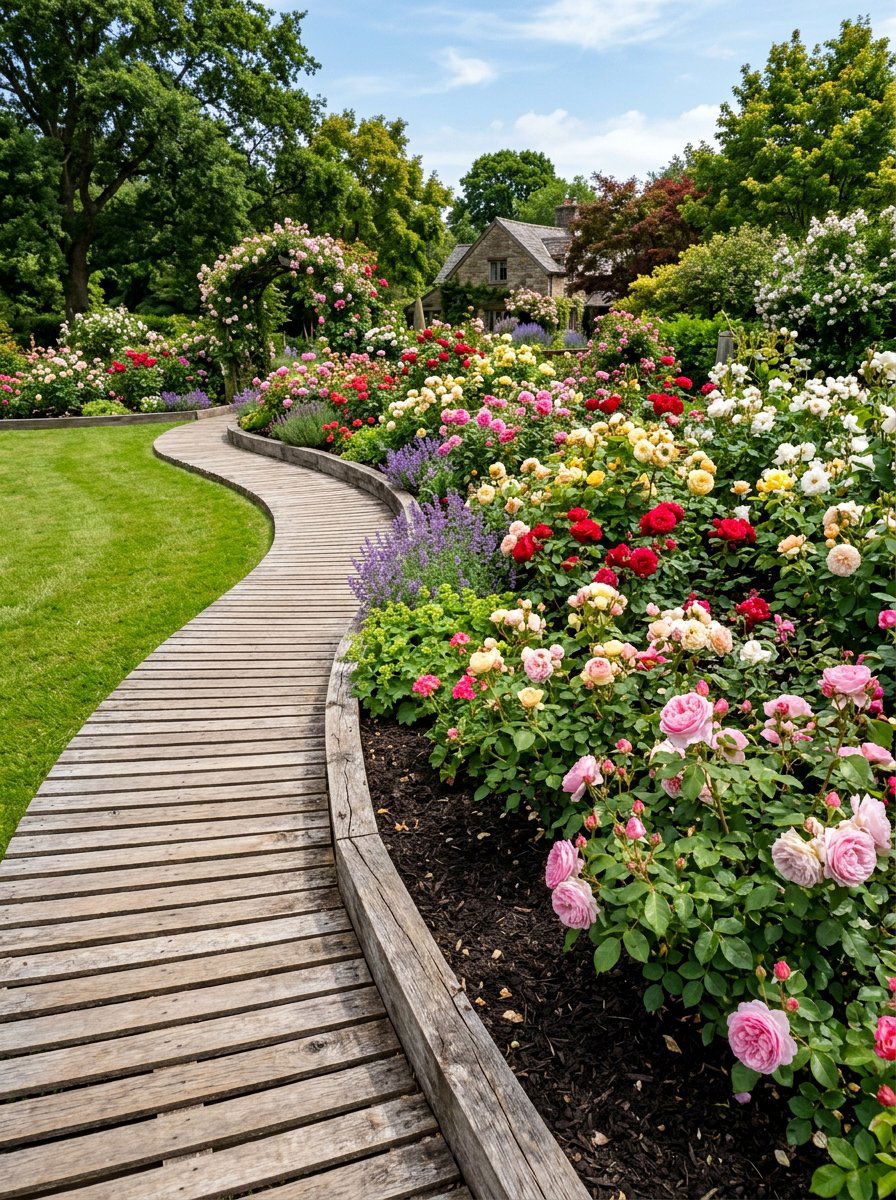 Flower Bed Border - 25 Pallet Walkway for Garden Ideas