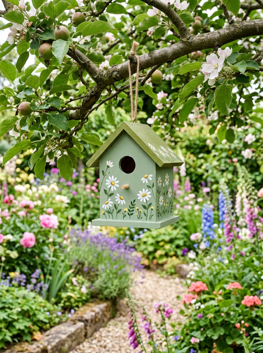 Flower birdhouse - 25 colorful birdhouse ideas