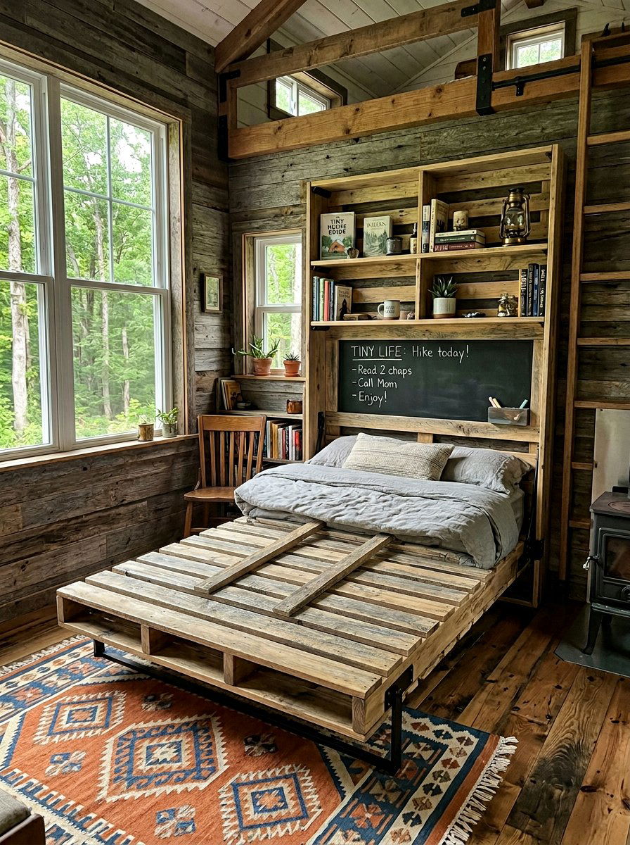 25 Clever Pallet Bed Ideas for Tiny House Living Solutions